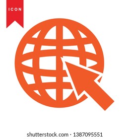Global network connection. world map, Internet Icon - Premium Vector
