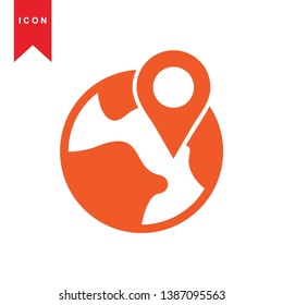 Global network connection. world map, Internet Icon - Premium Vector