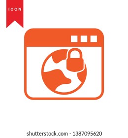 Global network connection. world map, Internet Icon - Premium Vector
