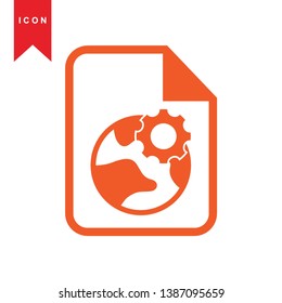 Global network connection. world map, Internet Icon - Premium Vector