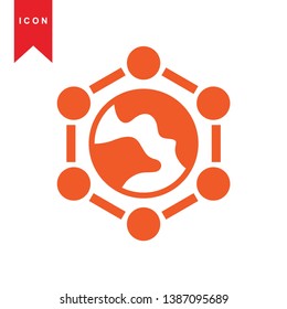 Global network connection. world map, Internet Icon - Premium Vector