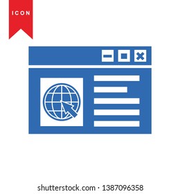 Global network connection. world map, Internet Icon - Premium Vector