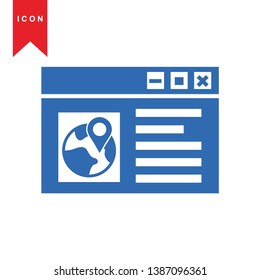 Global network connection. world map, Internet Icon - Premium Vector
