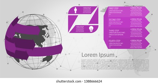 Global network connection. world map point Internet of Things, Computing Design technology Background