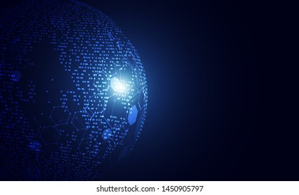 Global network connection. World map point and line composition concept of global business. Vector Illustration