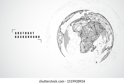 Global network connection. World map point and line composition concept of global business. Vector Illustration