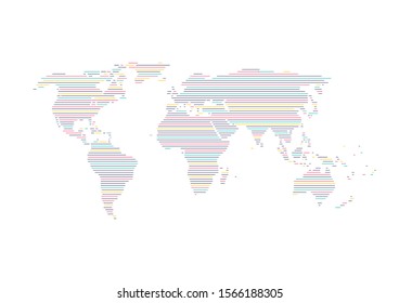Global network connection. World map point and line composition concept of global business. Vector Illustration