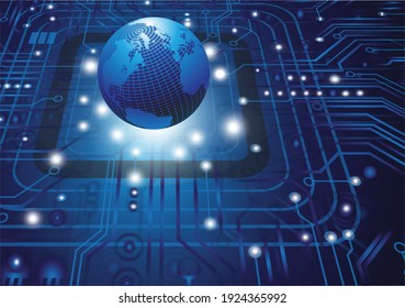 Global network connection. World map point and line composition concept of global business. Vector Illustration