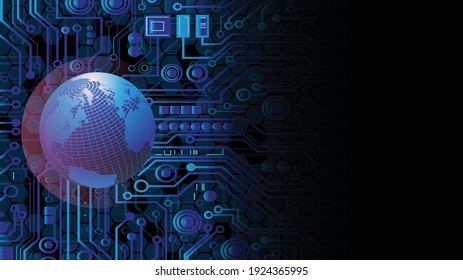 Global network connection. World map point and line composition concept of global business. Vector Illustration