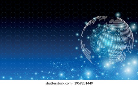 Global network connection. World map point and line composition concept of global business. Vector Illustration