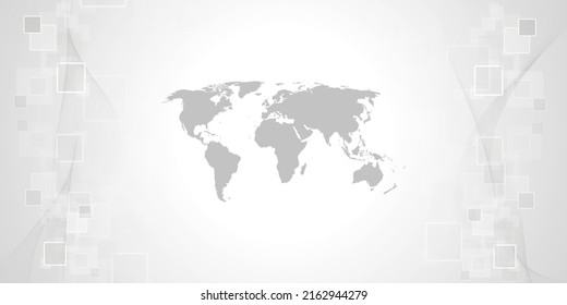 Global network connection. World map  and line composition concept of global business. Vector Illustration