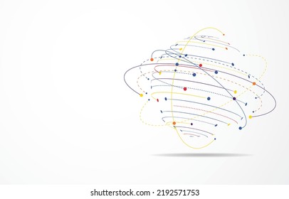 Global network connection. World map point and line composition concept of global business. Vector Illustration