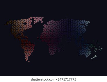 Globale Netzwerkverbindung. Weltkarte Punkt- und Linienzusammensetzungskonzept des globalen Geschäfts. Vektorillustration