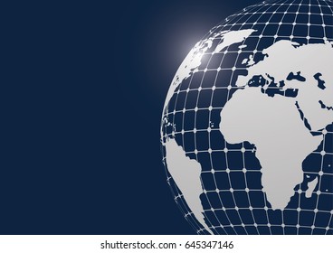 Global network connection. World map point and line composition concept of global business. Vector Illustration
