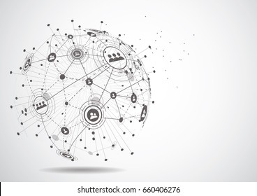 Global network connection. World map point and line composition concept of global business. Vector Illustration - Shutterstock ID 660406276