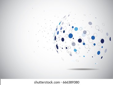 Global network connection. World map point and line composition concept of global business. Vector Illustration