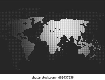 Global network connection. World map point and line composition concept of global business. Vector Illustration