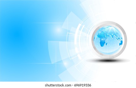 Global network connection. World map point and line composition concept of global business.abstract technology blue.