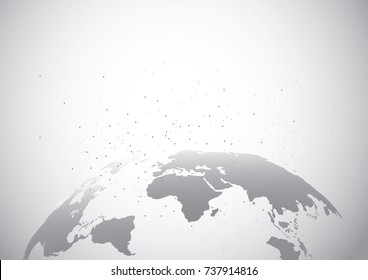 Global network connection. World map point and line composition concept of global business. Vector Illustration