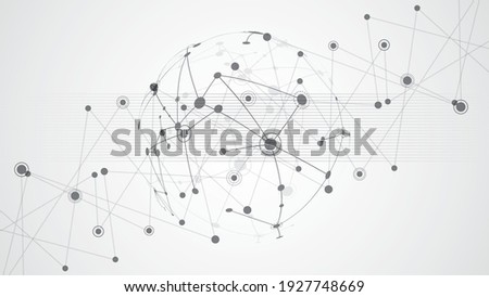 Global network connection World map abstract technology background global business innovation concept
