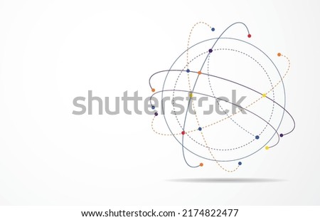 Global network connection. World map point and line composition concept of global business. Vector Illustration