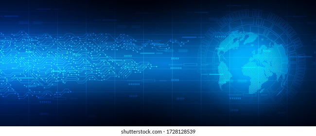 Global network connection.Abstract background technology graphic design. Network wireless systems and internet . Big data .Global network high speed connection data rate technology