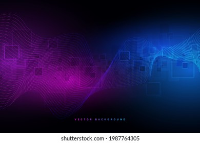 Global network connection.Abstract background technology graphic design. Network wireless systems and internet . Big data .Global network high speed connection data rate technology