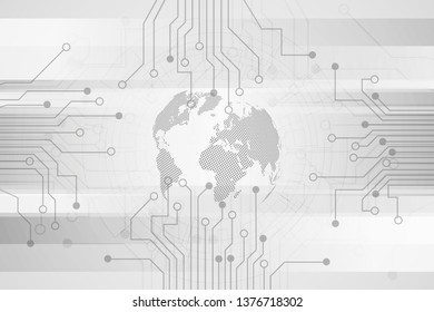 Global network connection.Business concept and internet technology.Technology background . Vector Illustration