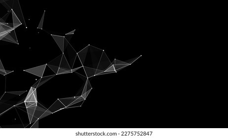 Global network connections. Abstract vector neural networks in cyberspace. Futuristic grid artificial intelligence. Technology virtual cyber dynamic.