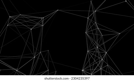 Global network connections. Abstract vector neural networks in cyberspace. Futuristic grid artificial intelligence. Technology virtual cyber dynamic.