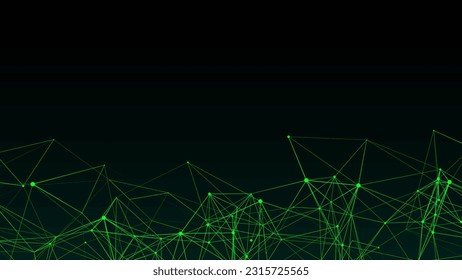 Global network connections. Abstract vector neural networks in cyberspace. Futuristic grid artificial intelligence. Technology virtual cyber dynamic.