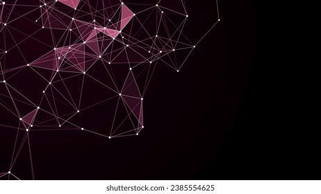 Global network connections. Abstract vector neural networks in cyberspace. Futuristic grid artificial intelligence. Technology virtual cyber dynamic.