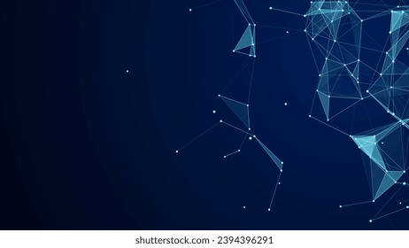 Global network connections. Abstract vector neural networks in cyberspace. Futuristic grid artificial intelligence. Technology virtual cyber dynamic.