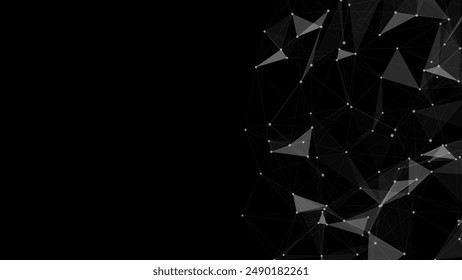 Global network connections. Abstract vector neural networks in cyberspace. Futuristic grid artificial intelligence. Technology virtual cyber dynamic.