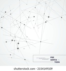 Global network connections with dots and lines. Triangles and polygon futuristic design. Vector abstract shapes