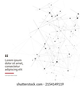 Global network connections with dots and lines. Triangles and polygon futuristic design. Vector abstract shapes