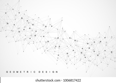 Global network connections with points and lines. Wireframe background. Abstract connection structure. Polygonal space background. Vector illustration.