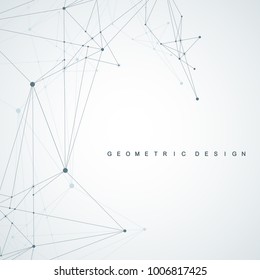 Global network connections with points and lines. Wireframe background. Abstract connection structure. Polygonal space background. Vector illustration.