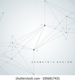 Global network connections with points and lines. Wireframe background. Abstract connection structure. Polygonal space background. Vector illustration.