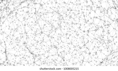 Global network connections with points and lines. Vector EPS10 format, rendering of 3d