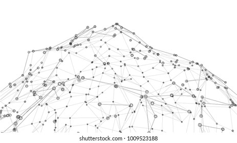 Global network connections with points and lines. Vector EPS10 format, rendering of 3d