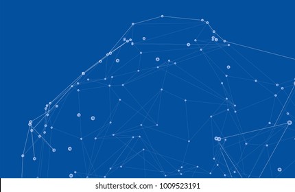 Global network connections with points and lines. Vector EPS10 format, rendering of 3d