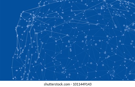 Global network connections with points and lines. Vector EPS10 format, rendering of 3d