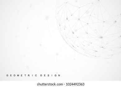 Global network connections with points and lines. Internet connection background. Abstract connection structure. Polygonal space background. Vector illustration.