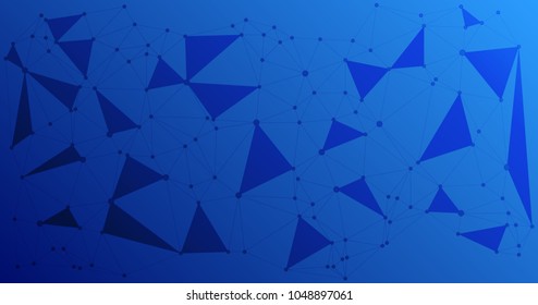 Global network connections with points and lines. Interlinked nodes concept. Scientific presentation background with network nodes. Molecular, social media or web structure with connected cyan points.
