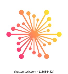 Global network connections with points and lines. Vector illustration.