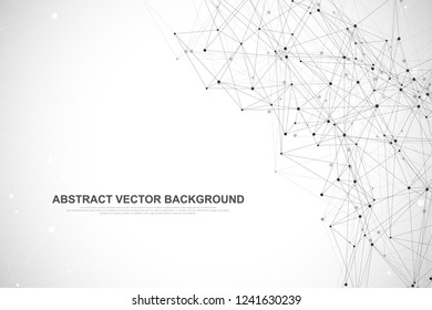 Global network connections with points and lines. Technology vector illustration