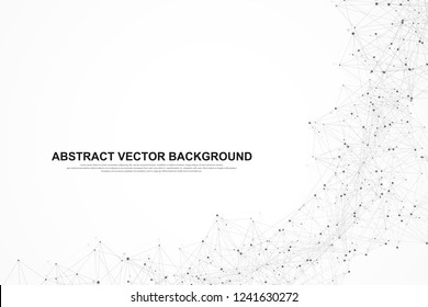 Global network connections with points and lines. Technology vector illustration