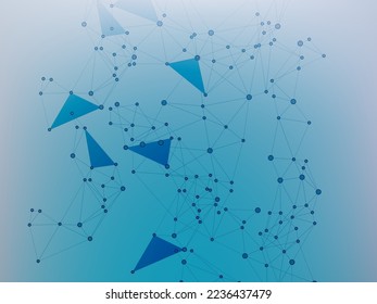 Global network connections with points and lines. Interlinked nodes concept. Scientific presentation background with network nodes. Molecular, social media or web structure with connected points.