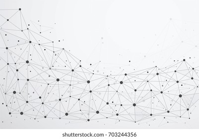 Global network connections with points and lines.